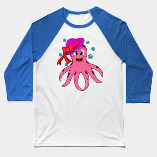 Octopus with Hat Baseball T-Shirt